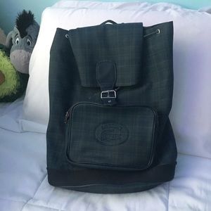 Lacoste plaid backpack.